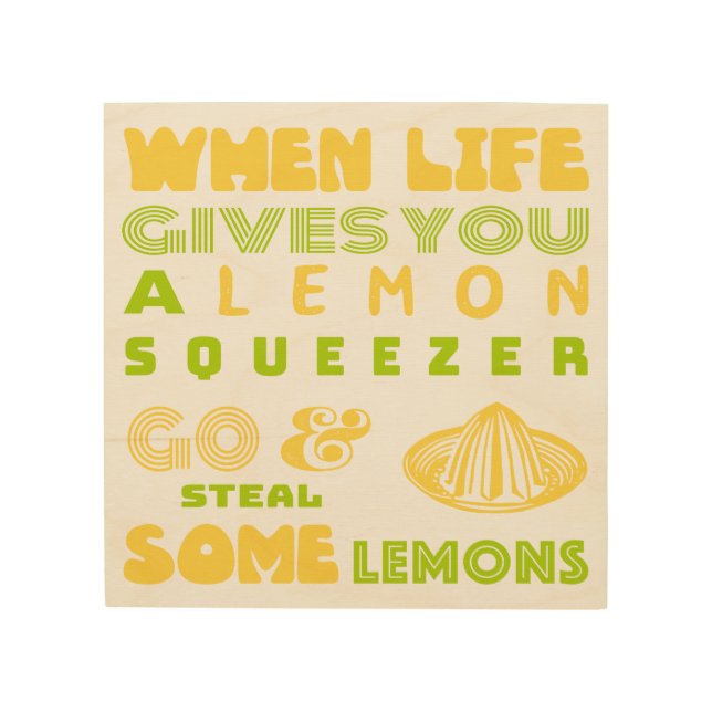 Lemon Squeezer Wood Wall Art (Front)