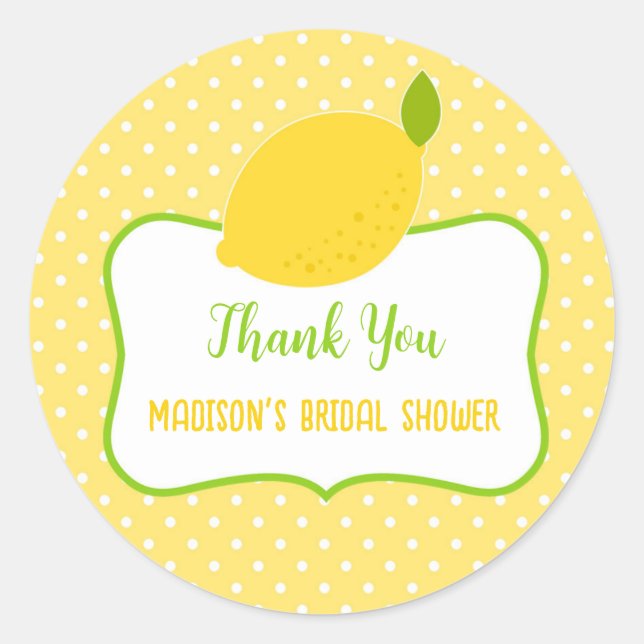 Lemon Stickers - Cute Fun Yellow Green Lemonade (Front)