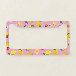 Lemon & Strawberry 1 License Plate Frame