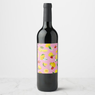 Lemon & Strawberry 1 Wine Label