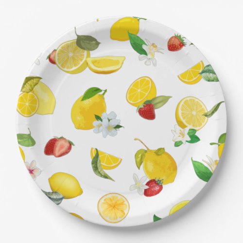 Lemon  Strawberry 2 Paper Plates