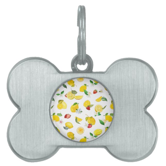 Lemon & Strawberry 2 Pet ID Tag (Front)