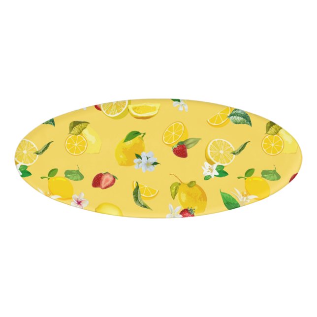 Lemon & Strawberry 3 Name Tag (Front)
