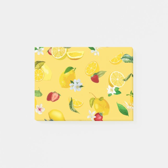 Lemon & Strawberry 3 Post-it Notes (Front)