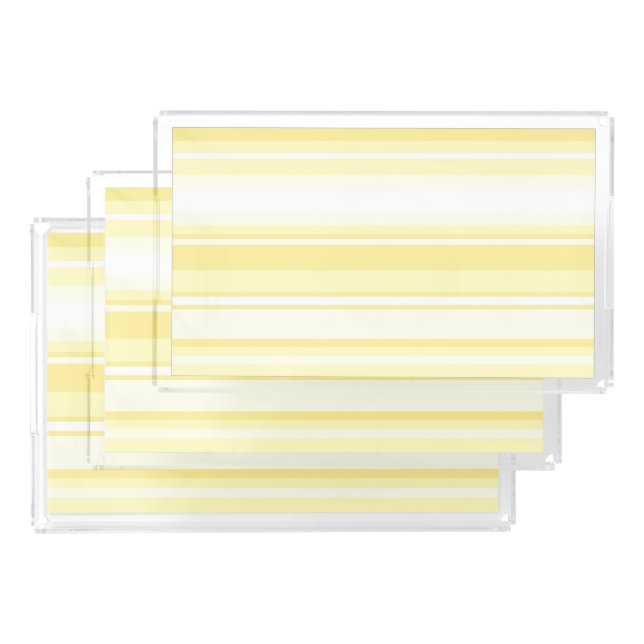 Lemon stripes acrylic tray (Set)