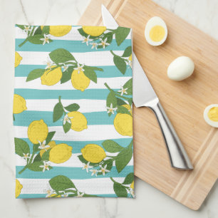 Lemon Stripes Kitchen Towel