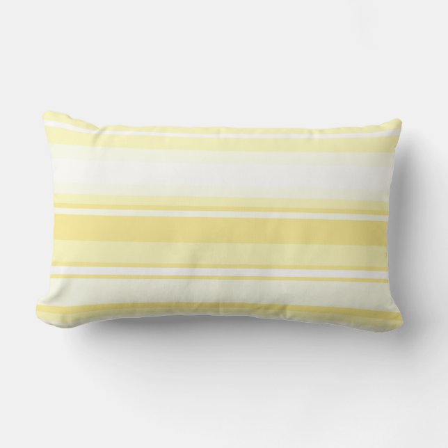 Lemon stripes lumbar pillow (Front)