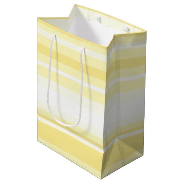 Lemon stripes medium gift bag (Front Angled)