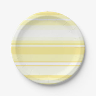 Lemon stripes paper plates
