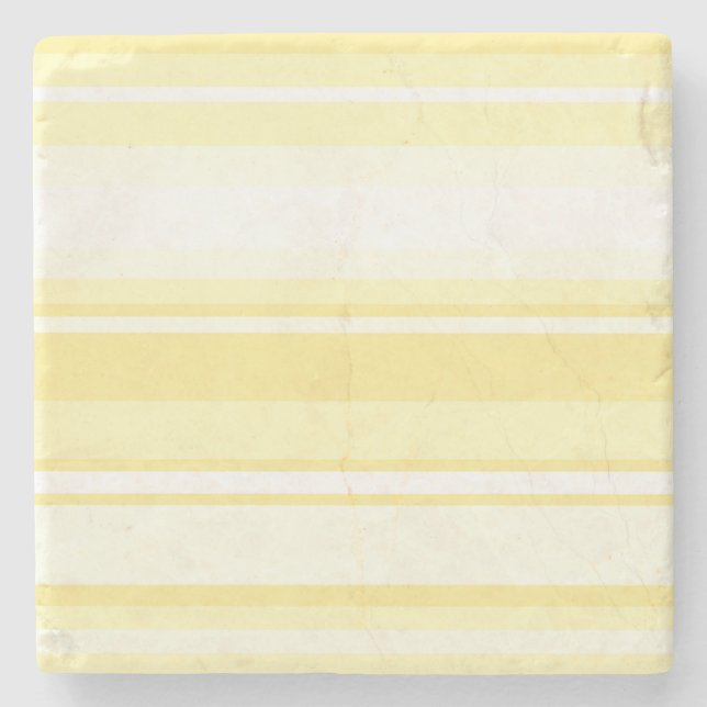 Lemon stripes stone coaster (Front)