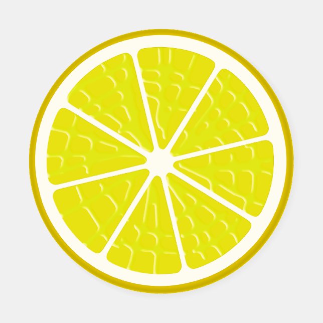 Lemon Stylized Fruit Slice Coaster Set (Single)