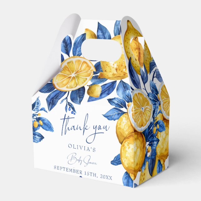 Lemon | Summer Baby Shower Favor Favor Boxes (Front Side)