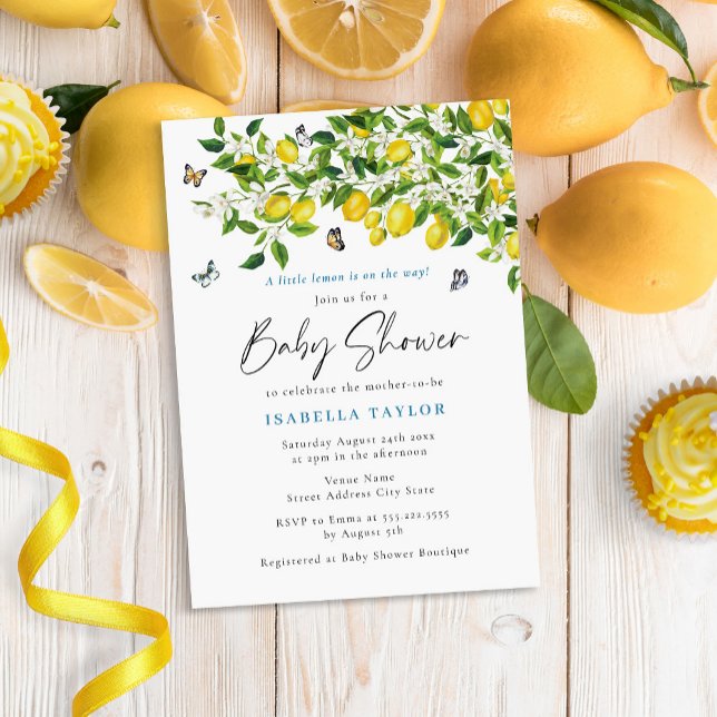 Lemon Summer Baby Shower Invitation (Creator Uploaded)