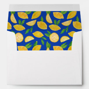 Lemon summer citrus fruit pattern envelope