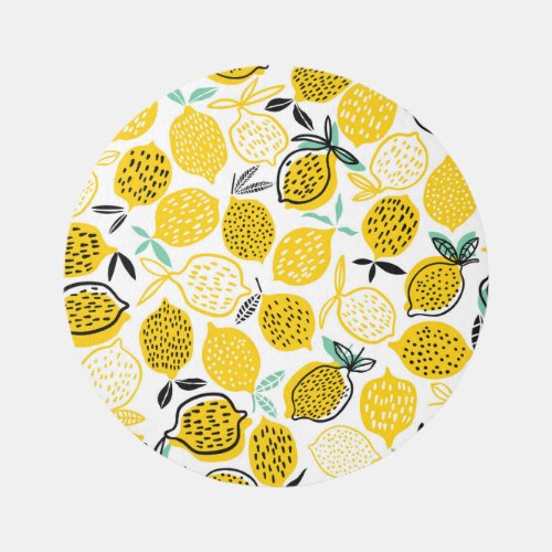 Lemon Summer Design Vintage Illustration Rug