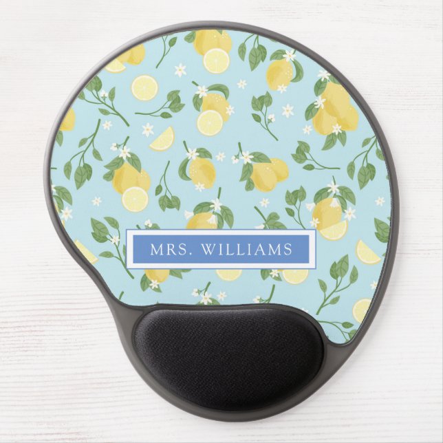 Lemon Summer Fruits Personalized Gift Mousepad (Front)