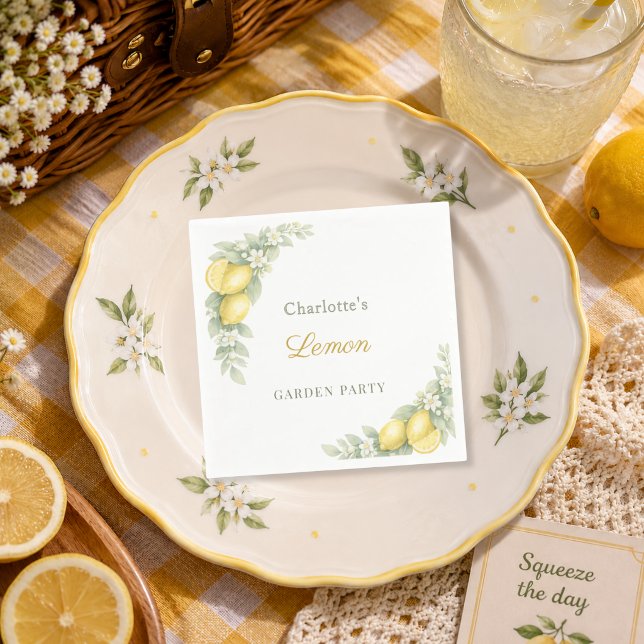Lemon summer garden party napkins (Creator Uploaded)