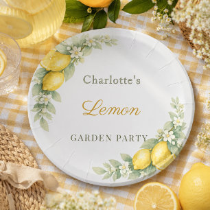 Lemon summer garden party paper plates