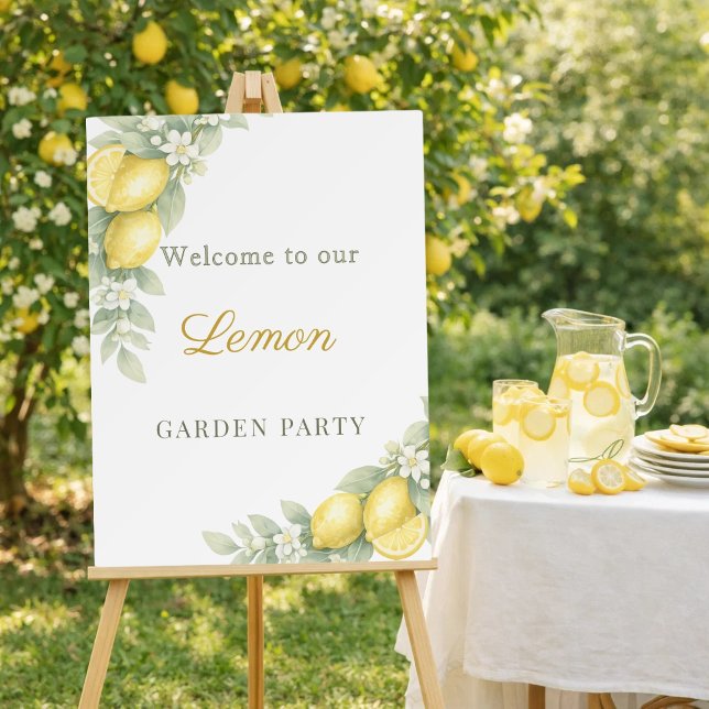 Lemon summer garden party welcome foam board (Creator Uploaded)