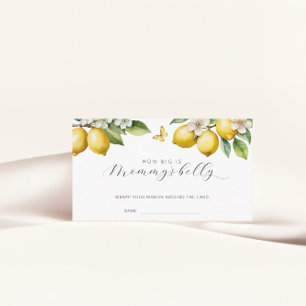 Lemon Summer How Big Is Mommy’s Belly Ticket Enclosure Card