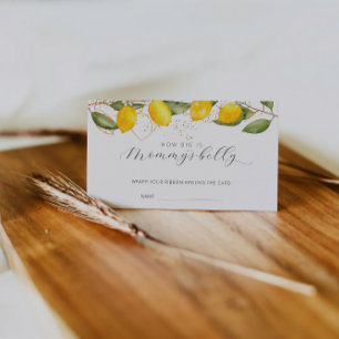 Lemon Summer How Big Is Mommy’s Belly Ticket Enclosure Card