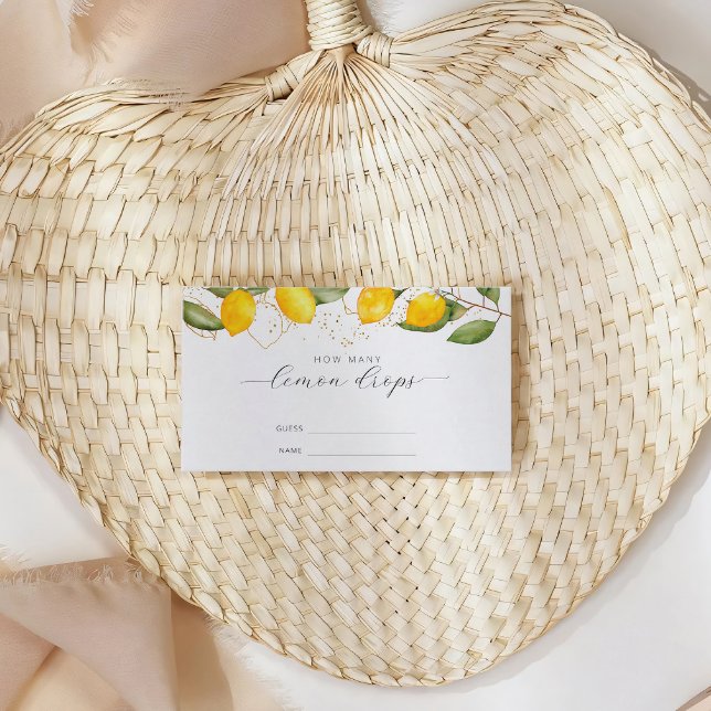 Lemon Summer How Many Lemon Drops Game Enclosure Card (Creator Uploaded)