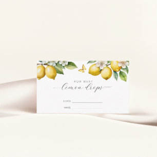 Lemon Summer How Many Lemon Drops Game Enclosure Card