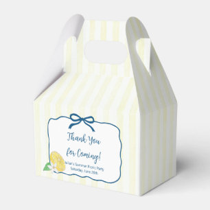 Lemon Summer Picnic Party Thank You Favor Box