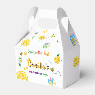 Lemon Summer Theme Kids Birthday  Favor Boxes