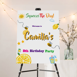 Lemon Summer Theme Kids Birthday Foam Board