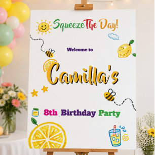 Lemon Summer Theme Kids Birthday Foam Board