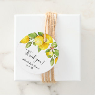 Lemon sweet lemons yellow green favor tags