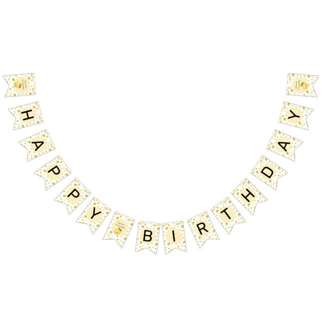 Lemon Sweet One 1st Birthday Bunting Flags (All)