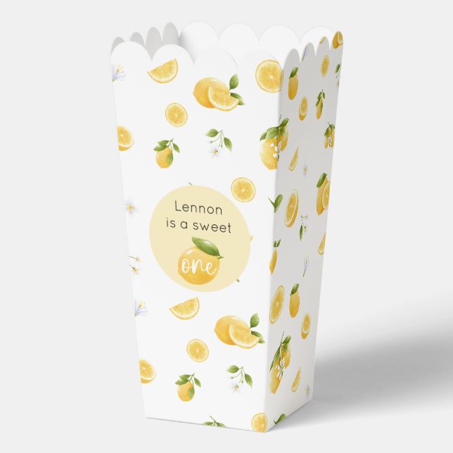 Lemon Sweet One 1st Birthday Favor Boxes (Front)