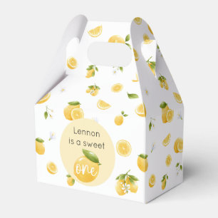 Lemon Sweet One 1st Birthday Favor Boxes