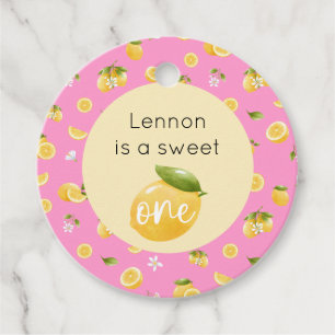 Lemon Sweet One 1st Birthday Favor Tags