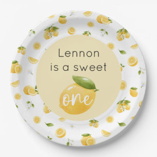 Lemon Sweet One 1st Birthday Paper Plates