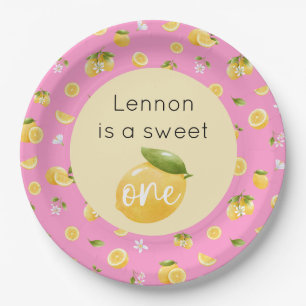 Lemon Sweet One 1st Birthday Paper Plates