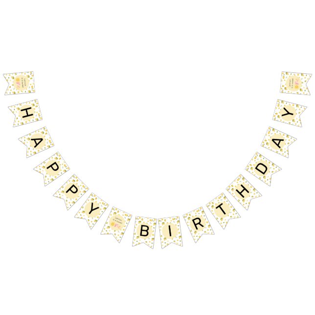 Lemon Sweet One Birthday Bunting Flags (All)