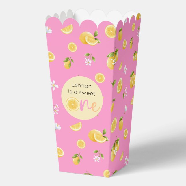 Lemon Sweet One Birthday Favor Boxes (Front)