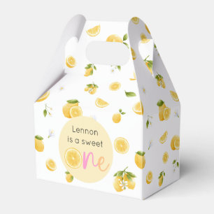 Lemon Sweet One Birthday Favor Boxes