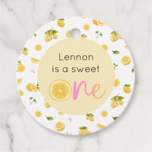 Lemon Sweet One Birthday Favor Tags