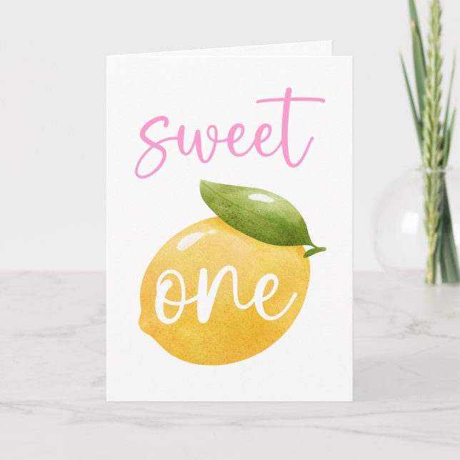 Lemon Sweet One Happy Birthday Card (Front)