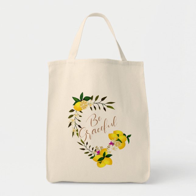 Lemon T-Shirt Tote Bag (Front)