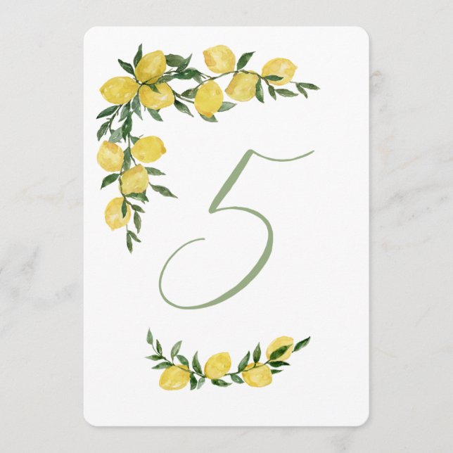 Lemon Table Number Five (Front)
