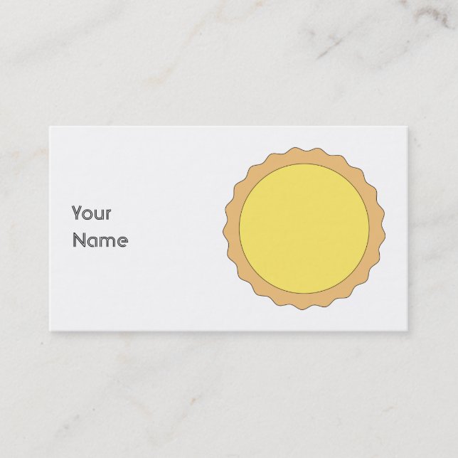 Lemon Tart Pastry. Sunny Yellow. Business Card (Front)