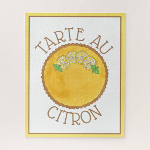 Lemon Tart Tarte au Citron Curd Pie Baking Food Jigsaw Puzzle