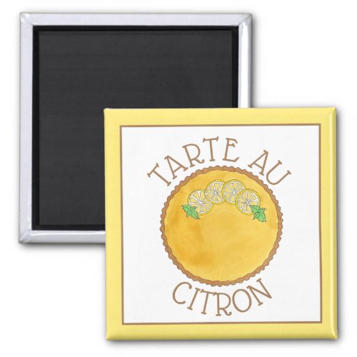 Lemon Tart Tarte au Citron Curd Pie Baking Food Magnet