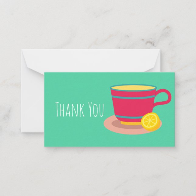 Lemon tea for tea lovers note card (Front)