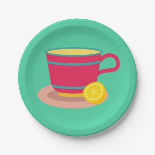 Lemon tea for tea lovers paper plates